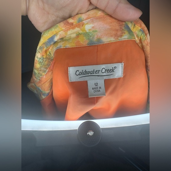 Coldwater Creek Floral Button-Up Jacket size 12 - Picture 5 of 9